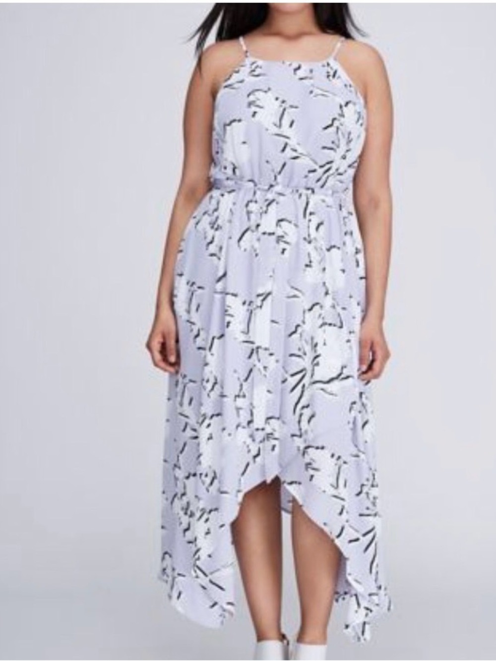Lane Bryant Lilac Floral High-Low Sundress